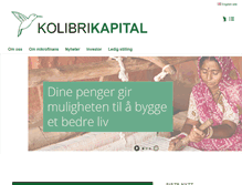 Tablet Screenshot of kolibrikapital.no